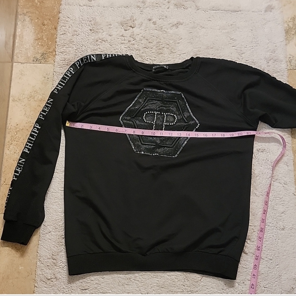 Philipp Plein Black Sweatshirt with Logo